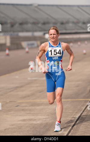 Elite Duathlon Weltmeisterschaften 2014 März 30. Senioren Kate Hewison Stockfoto