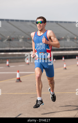 Elite Duathlon Weltmeisterschaften 2014 März 30. Senioren Männer Aaron Harris Stockfoto