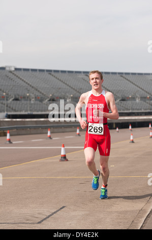 Elite Duathlon Weltmeisterschaften 2014 März 30. Senioren Männer Calum Johnson Stockfoto