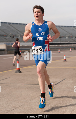 Elite Duathlon Weltmeisterschaften 2014 März 30. Senioren Männer David Bishop Stockfoto