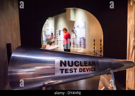 Eine Ausstellung in der National Atomic Testing Museum in Las Vegas, Nevada. Stockfoto