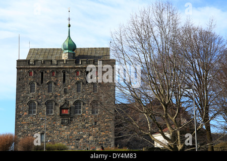 Rosenkrantz Turm in Bergen, Norwegen Stockfoto