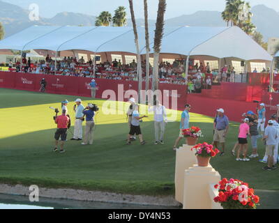 Rancho Mirage, Kalifornien, USA. 7. April 2014. Lexi Thompson (USA) gewinnt die Kraft Nabisco Championship First Ladys "Major" LPGA Golf-Event des Jahres im Mission Hills Golf Club von 3 Schüsse. Bildnachweis: Motofoto/Alamy Live-Nachrichten Stockfoto