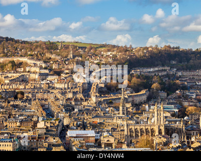 Mit Blick auf die georgische Stadt Bath von Alexandra Park auf Beechen Cliff, Somerset England Uk Europe Stockfoto