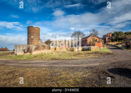 Skelton Park Minen, Upcast Welle (385 Fuß tief) & Schiele Fan Haus, Skelton, Teesside, England Stockfoto