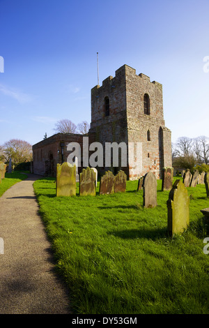 St. Michael Kirche, Burgh von Sands, Hadrianswall Path National Trail, England, Vereinigtes Königreich. Stockfoto