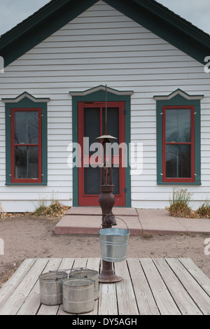 USA, Nebraska, Grand Island, Stuhr Museum des Prairie-Pioniers, Wasserpumpe Stockfoto