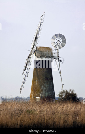 St Benets Entwässerung Mühle am Fluß Thurne Stockfoto