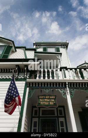 Scout Rest Ranch, ehemalige Heimat von Western-Legende Buffalo Bill Cody, Haupthaus, North Platte, Nebraska, USA Stockfoto