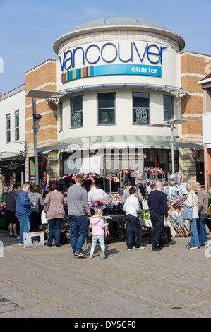 Das Vancouver Viertel Einkaufszentrum, basierend auf der Broad Street in King's Lynn, Norfolk. Stockfoto