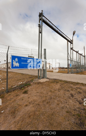 Ronald Reagan Minuteman Rakete State Historic Site, ICBM Raketen Start Center, Cooperstown, North Dakota, USA Stockfoto