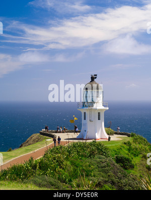 Blick auf den Cape Reinga Leuchtturm am weitesten Nordpunkt in Neuseeland. Stockfoto