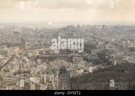 Blick auf Friedhof Montparnasse Paris, Frankreich. Stockfoto