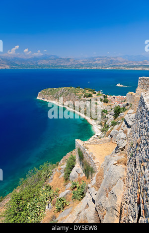 Palamidi Burg und Stadt Nafplion Stockfoto