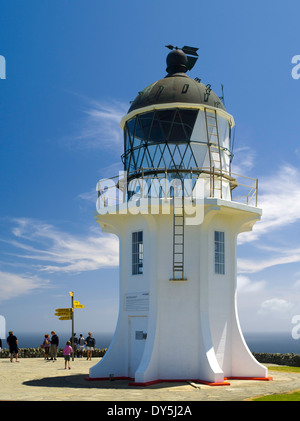 Blick auf den Cape Reinga Leuchtturm am weitesten Nordpunkt in Neuseeland. Stockfoto