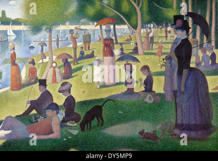 Georges Seurat A Sonntagnachmittag auf der Insel La Grande Jatte Stockfoto