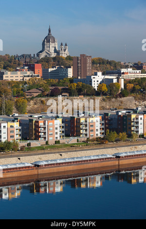 USA, Minnesota, Minneapolis, St. Paul, erhöhten Blick auf die Kathedrale von St. Paul Stockfoto