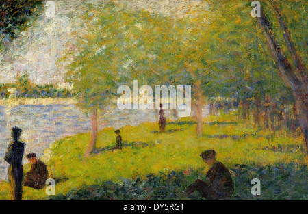Georges Seurat A Studie für "Sonntag auf La Grande Jatte" Stockfoto