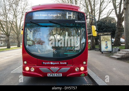 Wasserstoffbus in London England Vereinigtes Königreich Großbritannien Stockfoto