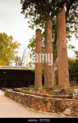 USA, Oklahoma, Tahlequah-Park Hill, Cherokee Heritage Center, Native American Cherokee Nation Museum aussen Stockfoto