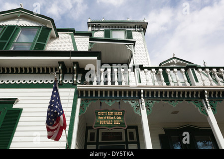 Scout Rest Ranch, ehemalige Heimat von Western-Legende Buffalo Bill Cody, Haupthaus, North Platte, Nebraska, USA Stockfoto