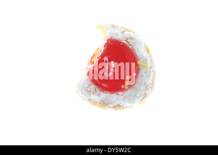 Erdbeer Donuts isoliert auf weißem Hintergrund. Stockfoto