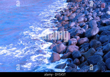 Strand, wo Captain Cook landete, Kealakekua Bay, Captain Cook, Kailu Kona, Big Island, Hawaii, USA. Stockfoto