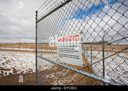 Ronald Reagan Minuteman Rakete State Historic Site, ICBM Raketensilo, Cooperstown, North Dakota, USA Stockfoto