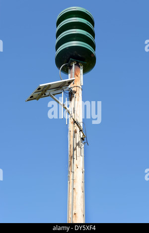 Tsunami Warnung Alarm, Kealakekua Bay, Captain Cook, Kailu Kona, Big Island, Hawaii, USA Stockfoto