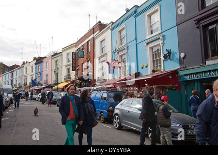 Portobello Rd Antiquitäten Markt Strip - London W11 - UK Stockfoto