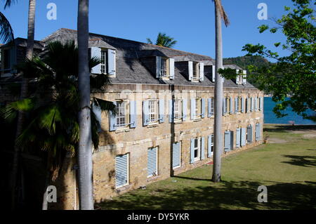 Hotel in Nelsons Dockyard, Antigua, Leeward Islands, West Indies, Karibik, Mittelamerika Stockfoto