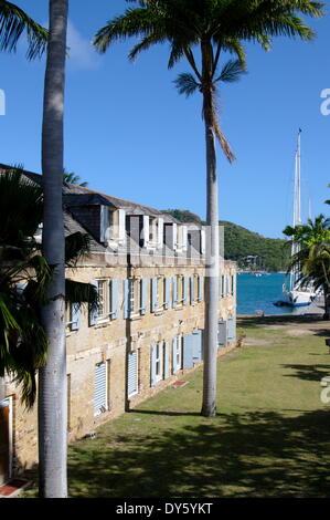 Hotel in Nelsons Dockyard, Antigua, Leeward Islands, West Indies, Karibik, Mittelamerika Stockfoto