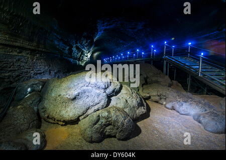 Manjanggul längste Lava-Rohr-System in der Welt auf der Insel Jejudo, UNESCO-Weltkulturerbe, Südkorea, Asien Stockfoto