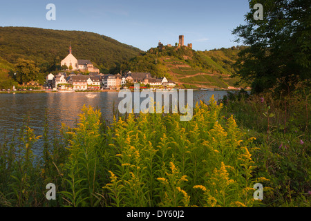 Beilstein und Metternich Burg, Fluss Mosel, Rheinland-Pfalz, Deutschland Stockfoto