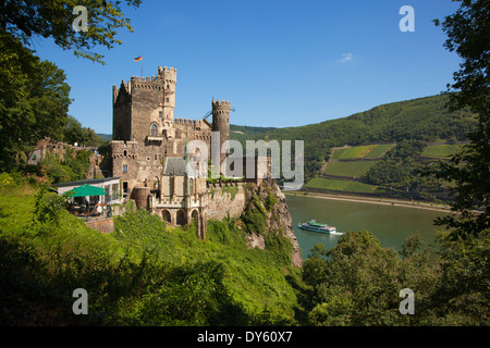 Burg Rheinstein, Rhein, Rheinland-Pfalz, Deutschland Stockfoto