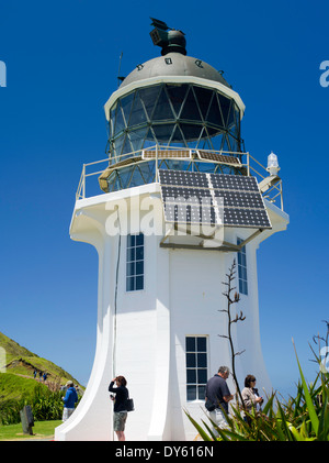 Blick auf den Cape Reinga Leuchtturm am weitesten Nordpunkt in Neuseeland. Stockfoto