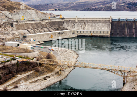 Grand Coulee Staudamm, größter Hersteller von Pwer in den USA, Columbia River, Washington State, USA Stockfoto