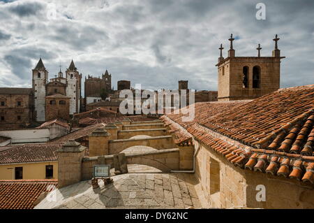 Caceres, UNESCO-Weltkulturerbe, Extremadura, Spanien, Europa Stockfoto