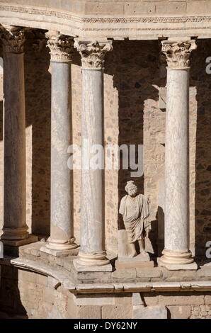 Römisches Theater, Merida, UNESCO World Heritage Site, Badajoz, Extremadura, Spanien, Europa Stockfoto