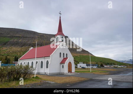 Pingeyri, Dyrafjordur, West-Fjorde, Island, Polarregionen Stockfoto