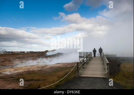 Gunnuhver Sprudel, Halbinsel Reykjanes, Island, Polarregionen Stockfoto