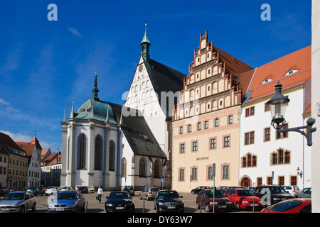 Untermarkt mit Dom und Museum, Freiberg, Sachsen, Deutschland, Europa Stockfoto