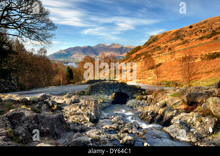 Ashness Brücke, in der Nähe von Keswick, cumbria Stockfoto