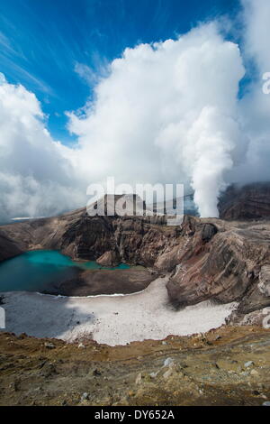 Dampfenden Fumarole auf der Gorely Vulkan, Kamtschatka, Russland, Eurasien Stockfoto