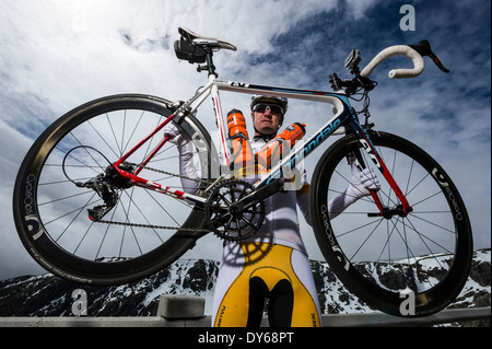 Ehemaliger Portugal Cycling Tour Sieger portugiesischer Radrennfahrer Vitor Gamito Stockfoto