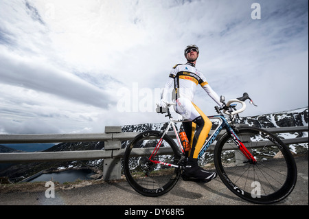 Ehemaliger Portugal Cycling Tour Sieger portugiesischer Radrennfahrer Vitor Gamito Stockfoto