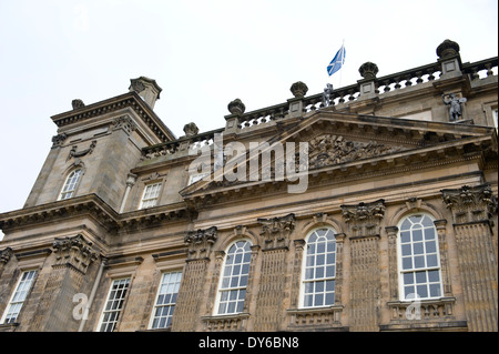 Blick auf den oberen Etagen der South Front of Duff House in der Nähe von Banff im Nordosten Schottlands Stockfoto