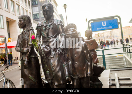 Denkmal-Züge zum Leben - Züge bis zum Tod, Berlin, Deutschland Stockfoto