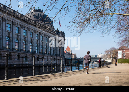 Monbijoupark mit Bode-Museum, Berlin, Deutschland Stockfoto