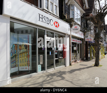 HSBC Bank in Burgess Hill West sussex Stockfoto